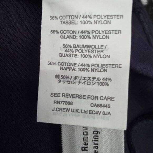 J.Crew Navy Sweatshirt with Black Fringe Hem Sz XS - Picture 9 of 10